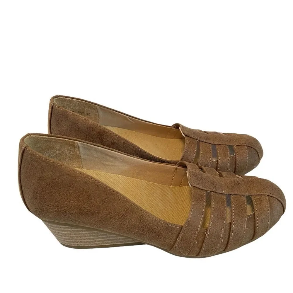 Dr Scholl’s Sustainable Comfort Faux Suede Wedge Heeled Slip-Ons in Ladies Sz 6M - Picture 4 of 7
